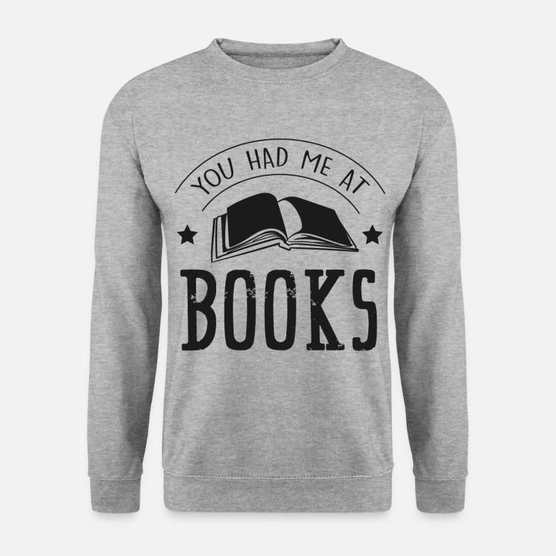 Buch Liebhaber Hobby - Unisex Pullover - Weißgrau meliert