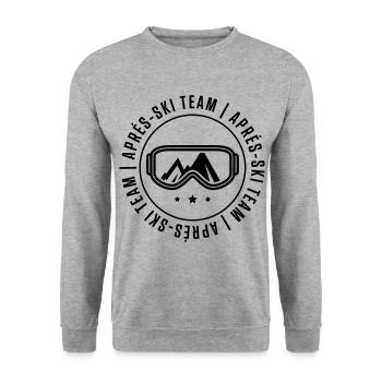 apres ski team - Unisex Pullover - Weißgrau meliert - Vorne - Alina (178cm) & Michal (187cm)