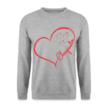 Chiropraticien Physiothérapeute Cœur I Cadeau - Sweat-shirt Unisexe - gris chiné - Devant - Alina (178cm) & Michal (187cm)