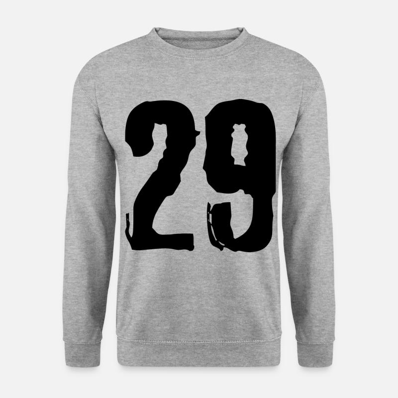 29 Zahl Trikot - Unisex Pullover - Weißgrau meliert