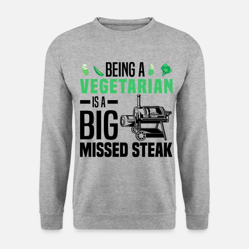 Fleischesser - Unisex Pullover - Weißgrau meliert