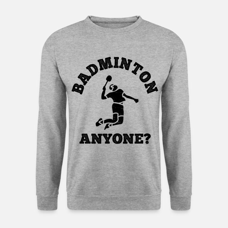 Badminton - Unisex Pullover - Weißgrau meliert