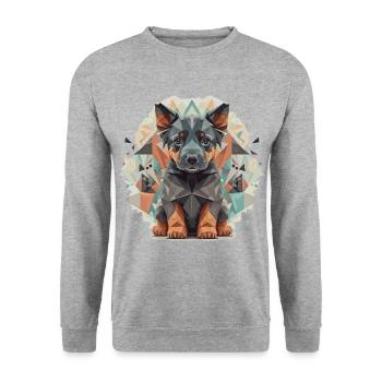 Polygon Shepherd Dog - Unisex Sweatshirt - salt & pepper - Front - Alina (178cm) & Michal (187cm)