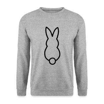 Graphic Bunny Gift Easter Easter Bunny Bunny Easter - Unisex Sweatshirt - salt & pepper - Front - Alina (178cm) & Michal (187cm)