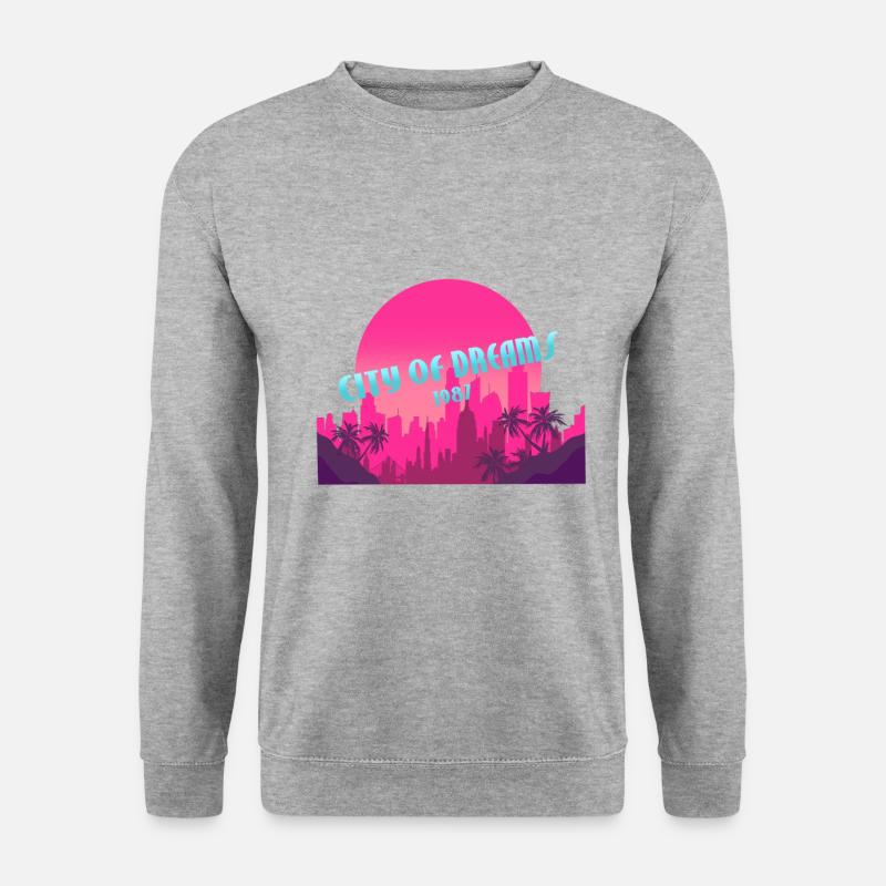 city of dreams - Unisex Pullover - Weißgrau meliert
