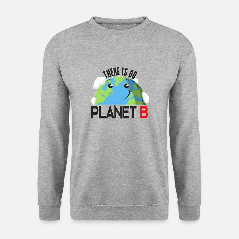 There is no Planet B - Unisex Pullover - Weißgrau meliert
