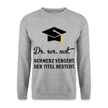 drrernat - Unisex Pullover - Weißgrau meliert - Vorne - Alina (178cm) & Michal (187cm)
