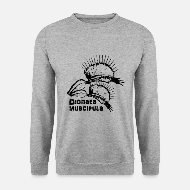 Dionaea Muscipula. Carnivorous Plants. - Unisex Pullover - Weißgrau meliert