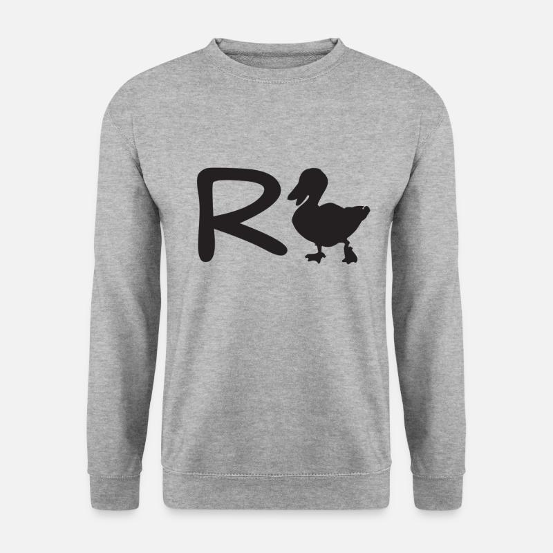 Rente. R-Ente. - Unisex Pullover - Weißgrau meliert