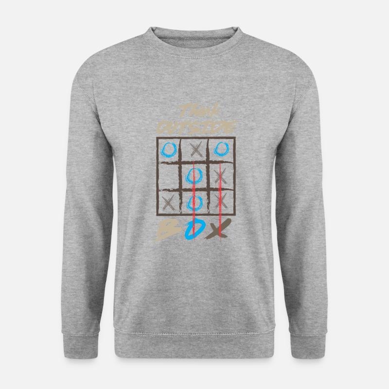 Outside the box - Unisex Pullover - Weißgrau meliert