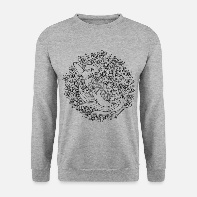 Fox. Fox. Mandala style. - Unisex Sweatshirt - salt & pepper