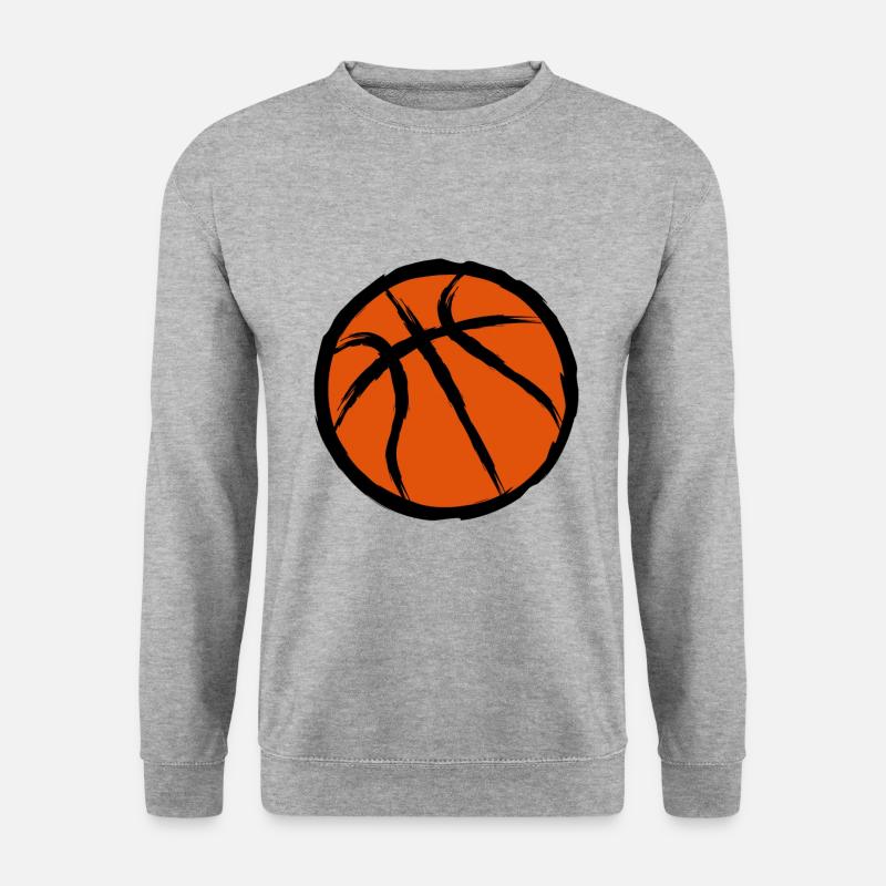 Basketball - Unisex Pullover - Weißgrau meliert