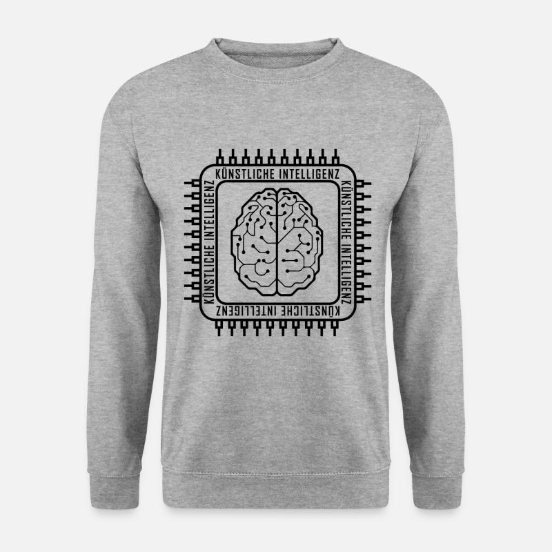Brain Board Artificial Intelligence - Unisex Sweatshirt - salt & pepper