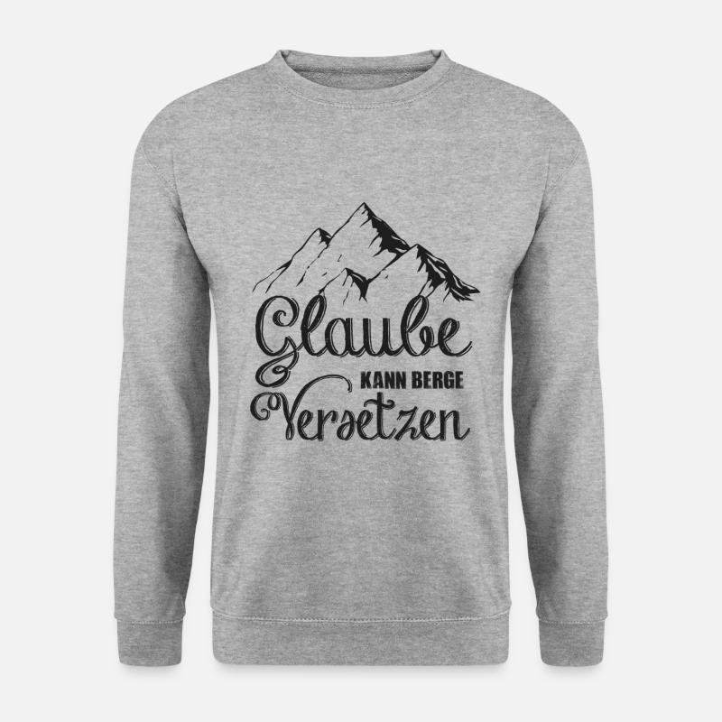 Glaube - Unisex Pullover - Weißgrau meliert