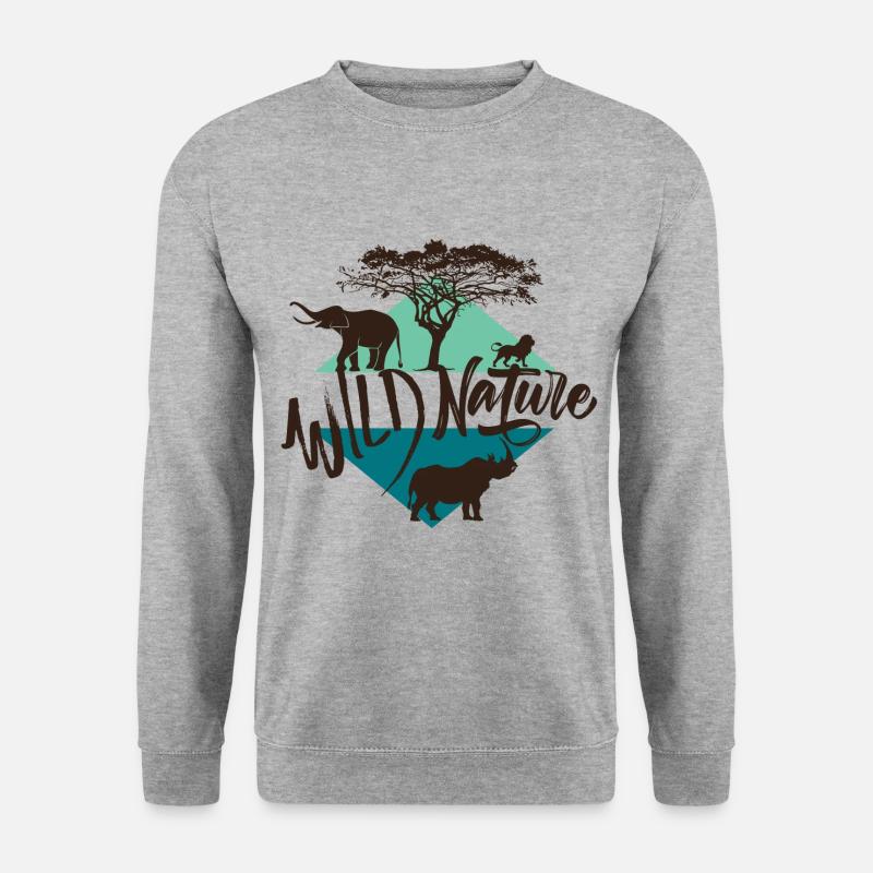 Wild Nature - Unisex Pullover - Weißgrau meliert