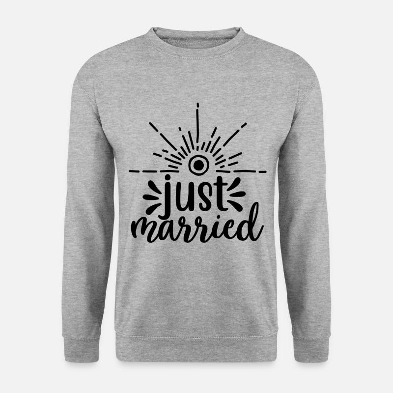 Just married - wedding design - Unisex Sweatshirt - salt & pepper