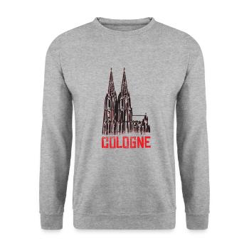 Cologne - Unisex Sweatshirt - salt & pepper - Front - Alina (178cm) & Michal (187cm)