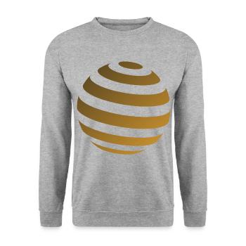 3d rond sphère - Sweat-shirt Unisexe - gris chiné - Devant - Alina (178cm) & Michal (187cm)