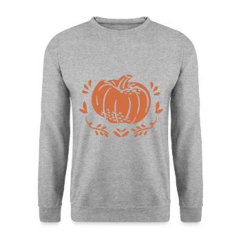 Citrouille - Sweat-shirt Unisexe - gris chiné - Devant - Alina (178cm) & Michal (187cm)