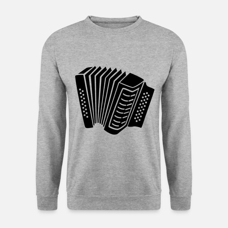 Akkordeon - Unisex Pullover - Weißgrau meliert