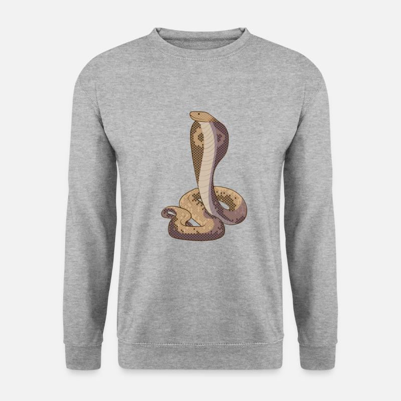 Cobra Schlange - Unisex Pullover - Weißgrau meliert