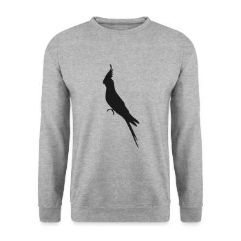 Cockatiel - Unisex Sweatshirt - salt & pepper - Front - Alina (178cm) & Michal (187cm)