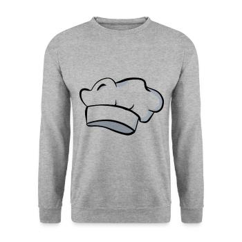 Chapeau de chef Chef Chef Cuisinier Chef cuisinier - Sweat-shirt Unisexe - gris chiné - Devant - Alina (178cm) & Michal (187cm)