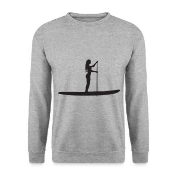 Femme Stand Up Paddle Paddle Paddle - Sweat-shirt Unisexe - gris chiné - Devant - Alina (178cm) & Michal (187cm)