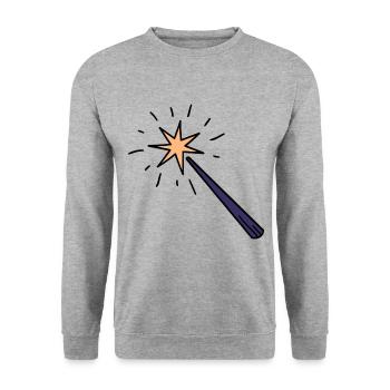 Wand - Unisex Sweatshirt - salt & pepper - Front - Alina (178cm) & Michal (187cm)