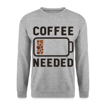 Coffee Cup Coffee Bean Gift Coffee Caffeine - Unisex Sweatshirt - salt & pepper - Front - Alina (178cm) & Michal (187cm)