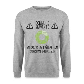 Connerie suivante téléchargement - Sweat-shirt Unisexe - gris chiné - Devant - Alina (178cm) & Michal (187cm)