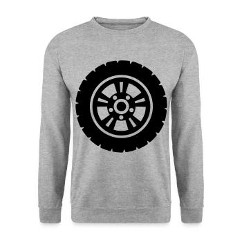 Réglage des pneus - Sweat-shirt Unisexe - gris chiné - Devant - Alina (178cm) & Michal (187cm)