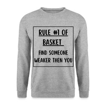 Gift basketball basketball funny sport passion - Unisex Sweatshirt - salt & pepper - Front - Alina (178cm) & Michal (187cm)