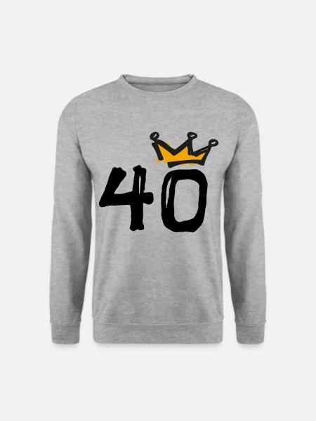 40th birthday Krone - Unisex Sweatshirt - salt & pepper