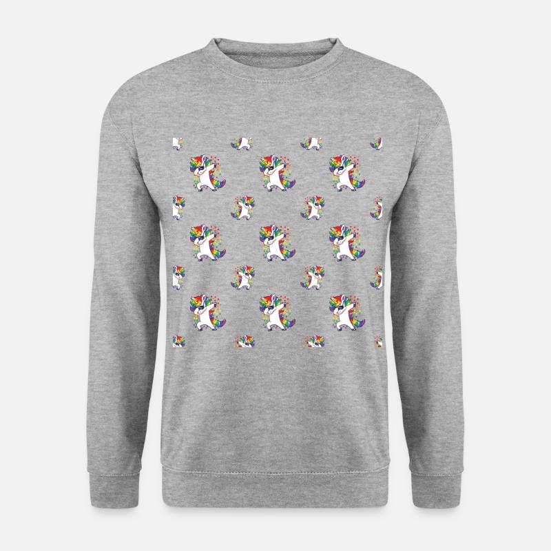 Disco Dab - Unisex Pullover - Weißgrau meliert