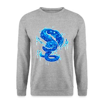 Un serpent étrange d’eau beau et drôle - Sweat-shirt Unisexe - gris chiné - Devant - Alina (178cm) & Michal (187cm)