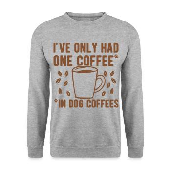 Coffee Saying Dog Coffees Coffees Coffee Lovers - Unisex Sweatshirt - salt & pepper - Front - Alina (178cm) & Michal (187cm)