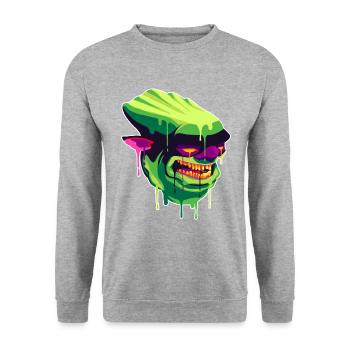 Un monstre Homunculus effrayant et magnifique - Sweat-shirt Unisexe - gris chiné - Devant - Alina (178cm) & Michal (187cm)