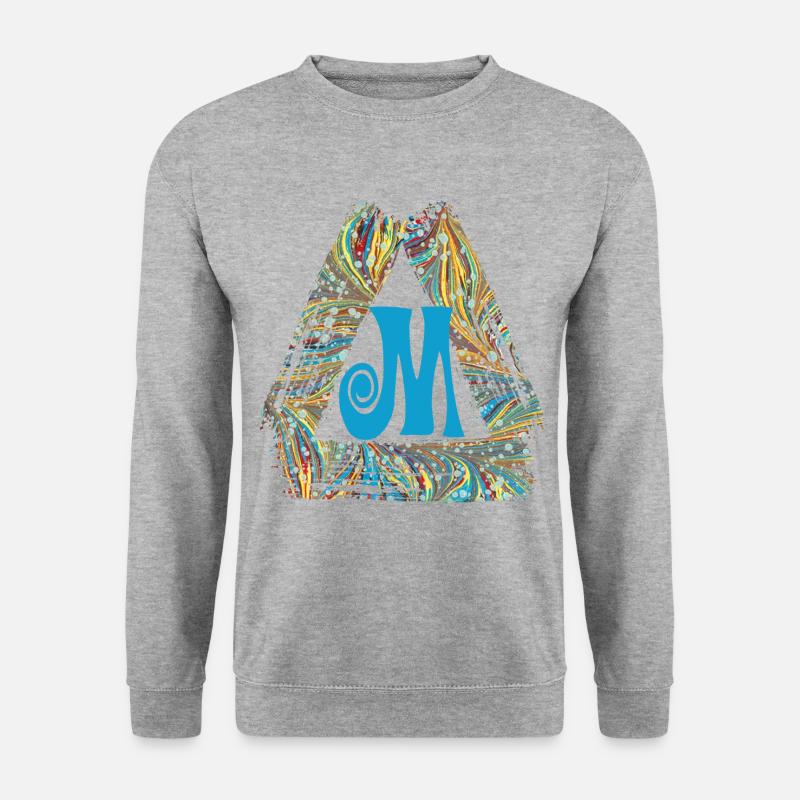 e 201 m - Unisex Pullover - Weißgrau meliert