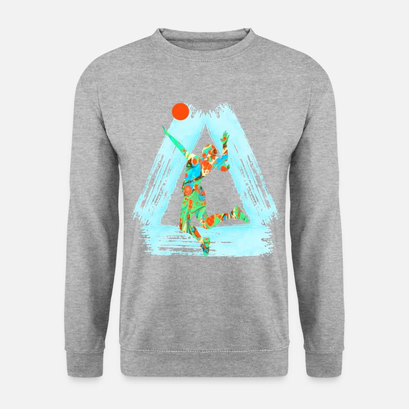 volleyballerin e 4 - Unisex Pullover - Weißgrau meliert
