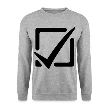 Tick the box - Unisex Sweatshirt - salt & pepper - Front - Alina (178cm) & Michal (187cm)