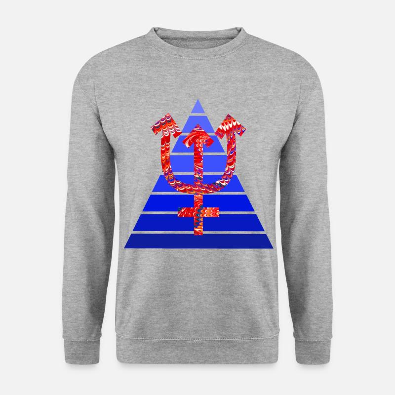 neptun 110 a - Unisex Pullover - Weißgrau meliert