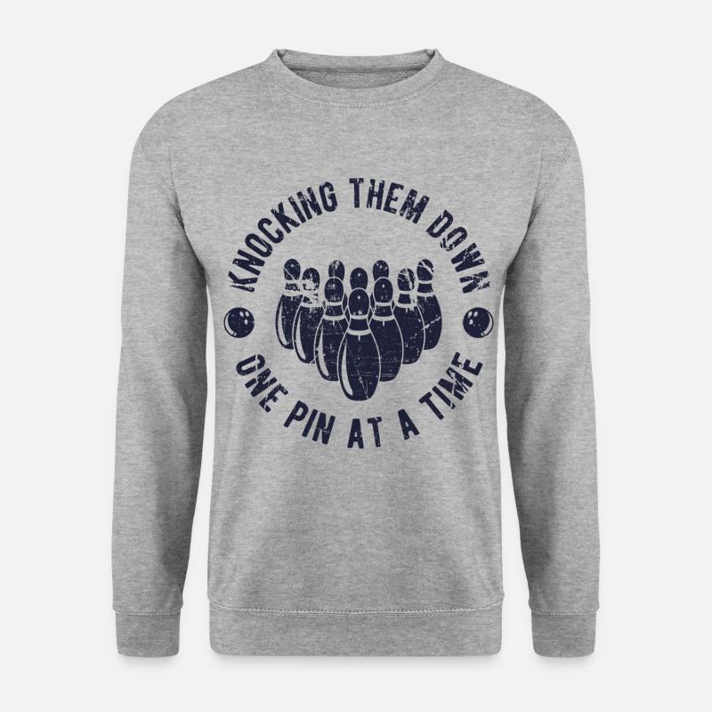 Bowling - Unisex Pullover - Weißgrau meliert