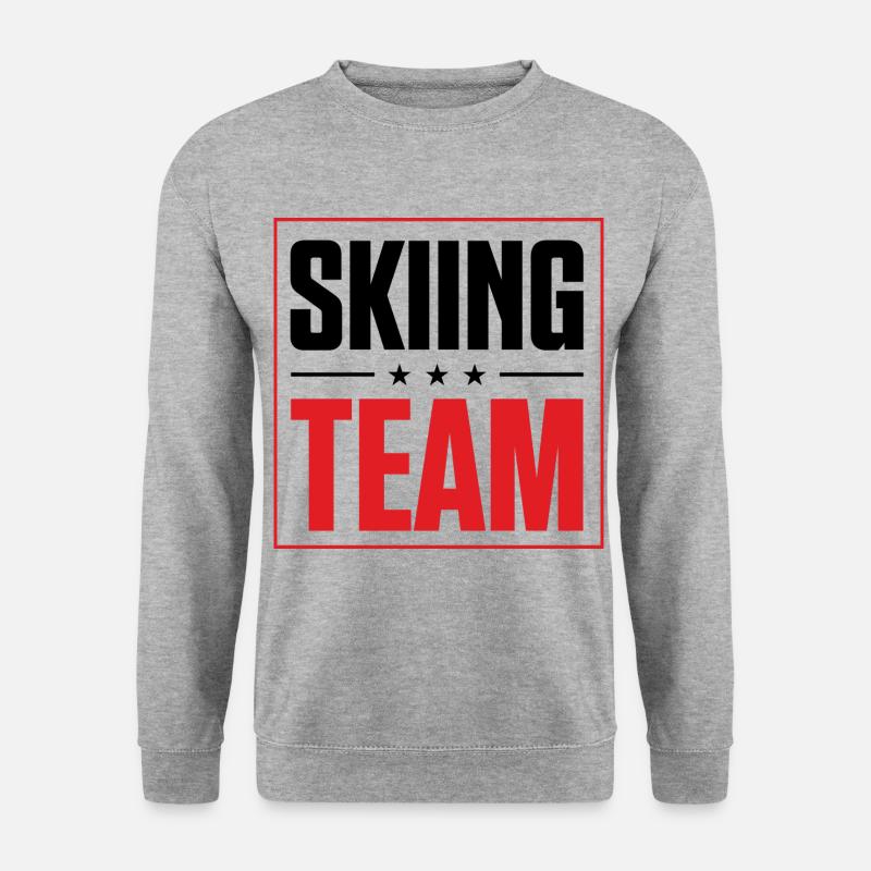 Skiing Team - Unisex Pullover - Weißgrau meliert
