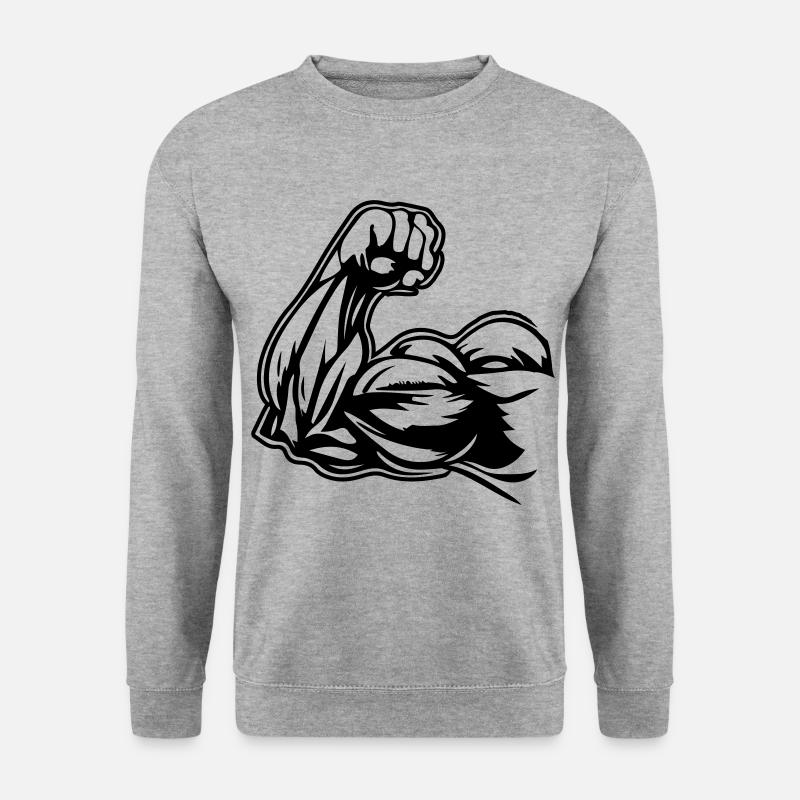 Arm Muscles Biceps - Unisex Sweatshirt - salt & pepper