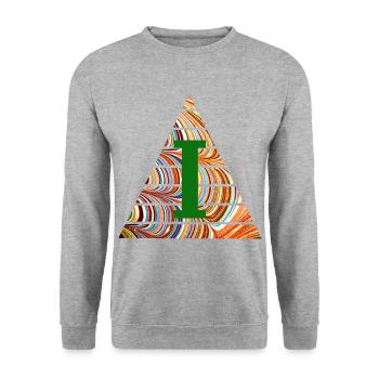 Dreieck E 56 I - Unisex Sweatshirt - salt & pepper - Front - Alina (178cm) & Michal (187cm)