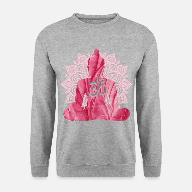 OM with Buddha E 229 - Unisex Sweatshirt - salt & pepper