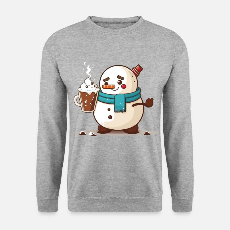 Warme Winterwünsche - Unisex Pullover - Weißgrau meliert