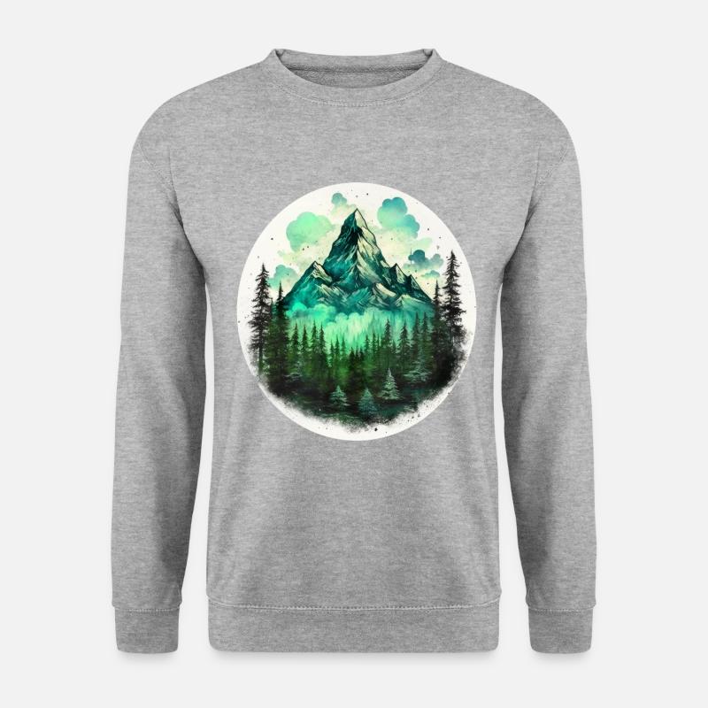 Waldabenteuer #travel - Unisex Pullover - Weißgrau meliert