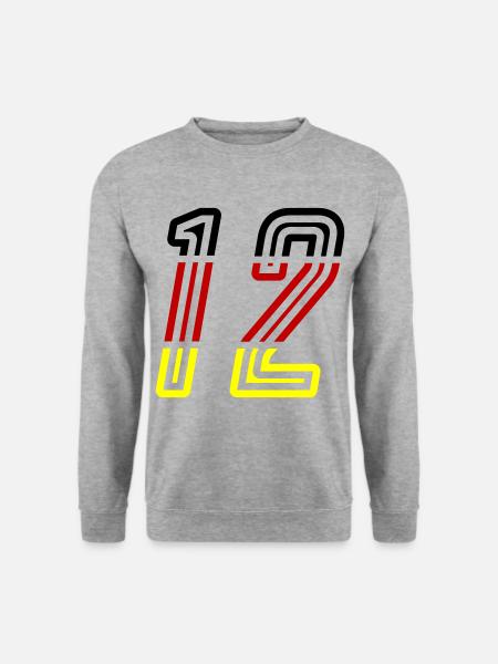 12 Number symbol Germany - Unisex Sweatshirt - salt & pepper